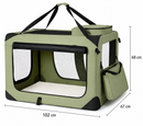 Collapsible Soft Dog Travel Crate | Foldable Pet Cage | Grass Green | 6 Sizes