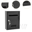 Mailbox Wall-Mounted Letter box w/ Paper Holder & Key Lock