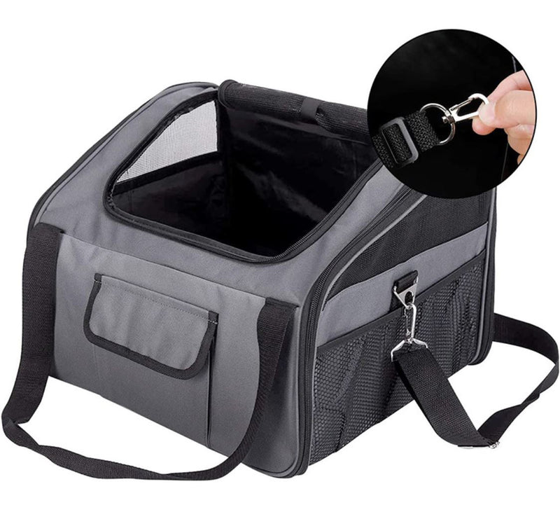Pet Carrier Dog Car Booster Seat Travel Bag * Grey *3 Sizes