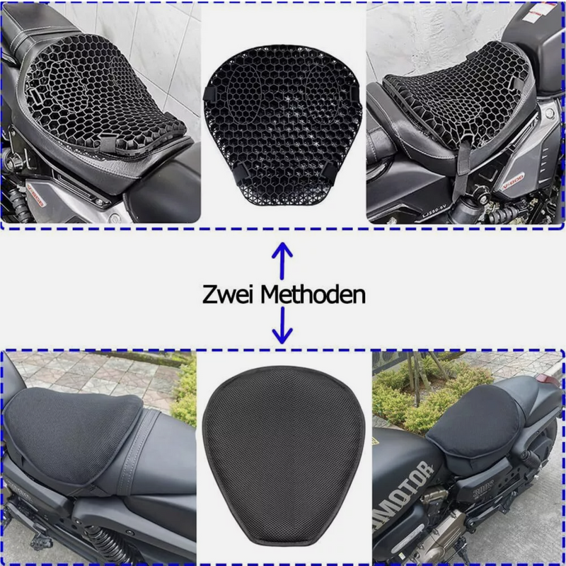 Universal Motorcycle Seat Cushion Cover Comfort Gel Pillow Pad Pressure Relief