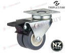 50mm Double Swivel Caster Wheels – Twin Wheel PVC Furniture Castors