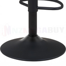 nzmegabuy grey velvet bar stool base with black metal pedestal, footrest, and circular floor protector