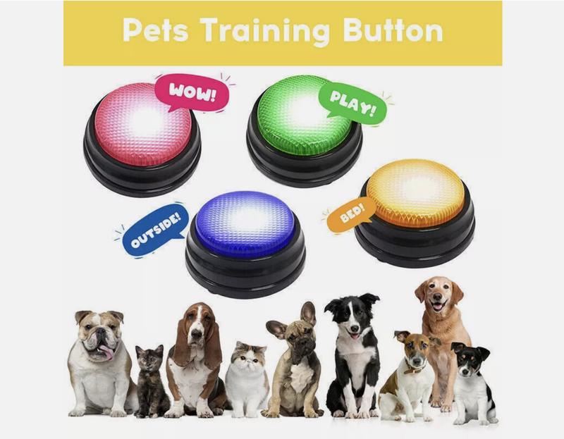 Pet Starter Recordable Talking Speaking Buttons Dog Training Communication Toys