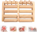 LARGE Wooden Foot Pain Massager 5 Roller Care Reflexology Relax Stress Relief