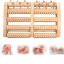 nzmegabuy wooden foot roller massager with five textured rollers for reflexology and manual foot pain relief