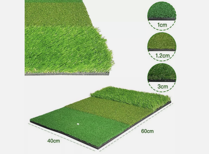 Golf Mat 3-in-1 Practice Mat Outdoor Indoor Training Mat Hitting Mat Driving Pad