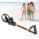 nzmegabuy hobby metal detector with LCD screen and shovel, featuring a black and orange design for beach treasure hunts