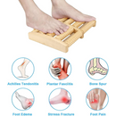 nzmegabuy wooden foot roller massager with five textured rollers for reflexology and relief from foot pain