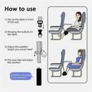 nzmegabuy black memory foam airplane footrest hammock with adjustable straps and portable carry bag usage instructions