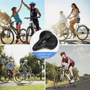 Bike Seat Big Wide Bum Bicycle Saddle Sporty Gel Cruiser Extra Comfort Soft Pad