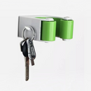 nzmegabuy green and white plastic mountain bike wall mount hook with an integrated accessory hook holding keys