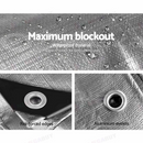 nzmegabuy heavy-duty silver 160gsm polyethylene tarpaulin featuring reinforced edges and aluminium eyelets