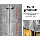 nzmegabuy heavy-duty 160gsm tarpaulin featuring reinforced aluminium eyelets spaced 0.9m apart for secure tie-downs