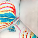 nzmegabuy floral print stretch fabric recliner chair cover with vibrant blue yellow and red botanical patterns