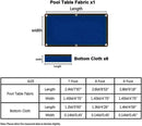 Snooker Billiard Tablecloth * 2 Sizes & 2 Colors
