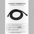 nzmegabuy 1.5m black copper shower hose with universal G1/2 inch connection for handheld shower heads