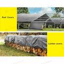 nzmegabuy heavy-duty 160gsm polyethylene tarpaulin used as a protective roof cover and lumber cover outdoors