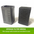 nzmegabuy Hopar aquarium filter replacement black biochemical sponge and plastic housing for fish tank maintenance