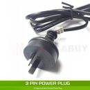 nzmegabuy 3-pin power plug for aquarium filter, featuring a black cord and CE approved New Zealand electrical design.