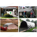 nzmegabuy heavy-duty 160gsm silver and green polyethylene tarpaulin used for roofing, camping, and outdoor storage