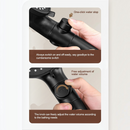 nzmegabuy handheld shower head showing the one-click water stop button and adjustable water volume knob in black