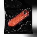 nzmegabuy water-resistant red LED bicycle tail light with raindrops on a black surface