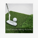 nzmegabuy 3-in-1 golf practice mat with artificial turf, white putter, and golf ball for indoor or outdoor training.