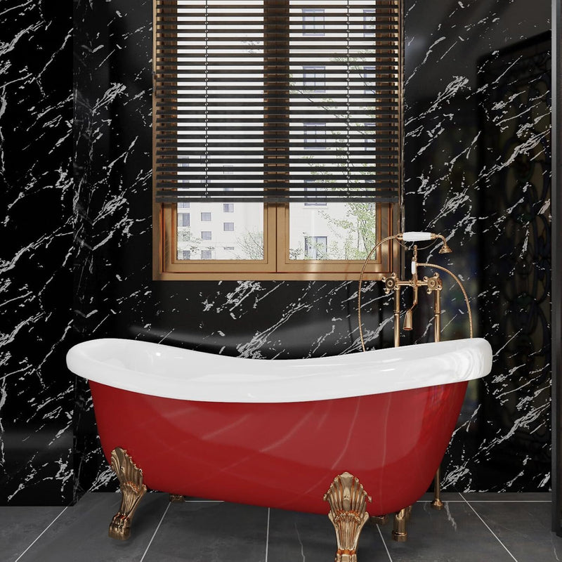 5M Marble Wall Sticker Decor Roll Wallpaper Self Adhesive Contact Paper PVC * 2 Colors