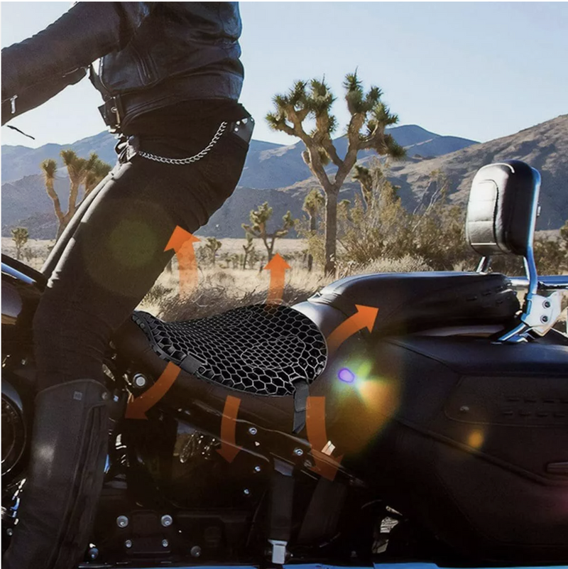 Universal Motorcycle Seat Cushion Cover Comfort Gel Pillow Pad Pressure Relief