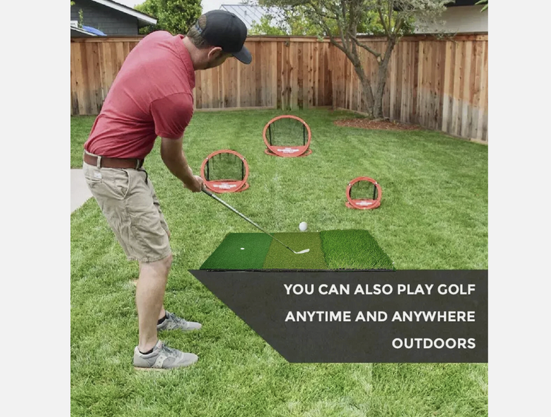 Golf Mat 3-in-1 Practice Mat Outdoor Indoor Training Mat Hitting Mat Driving Pad