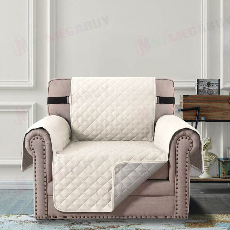 Sofa Covers Quilted Couch Lounge Protector  Waterproof * Ivory , 4 Sizes