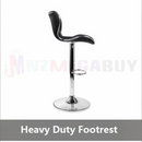 nzmegabuy black PU leather swivel bar stool with chrome base, gas-lift height adjustment, and footrest