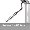nzmegabuy black PU leather bar stool chrome gas lift lever for height adjustment