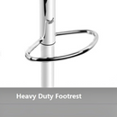 nzmegabuy heavy duty chrome footrest on an adjustable swivel bar stool with a sleek metallic finish