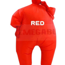 nzmegabuy red inflatable fat suit costume for parties and Halloween made from lightweight polyester