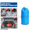 nzmegabuy waterproof car cover storage bag in bright blue with drawstring closure for easy vehicle accessory storage