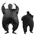 nzmegabuy black inflatable fat suit costume made of lightweight polyester for parties and Halloween events