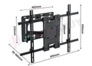 TV Wall Mount Bracket Heavy Duty Double Arm 32"-100"