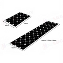 nzmegabuy 2-piece black floral lattice washable kitchen mat set with non-slip backing and cushioned sponge layer