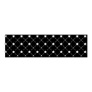 nzmegabuy black kitchen mat with white lattice and star pattern, featuring a soft cushioned crystal velvet surface.