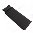 nzmegabuy black self-inflating single camping mat with built-in pillow and moisture-resistant polyester surface
