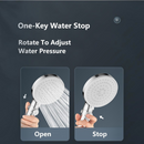 nzmegabuy handheld shower head showing one-key water stop button and adjustable pressure spray modes