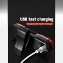 nzmegabuy USB rechargeable LED rear bike light with black casing and clip being charged via cable