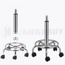 nzmegabuy chrome salon stool base with hydraulic lift and five rolling castor wheels for adjustable barber seating