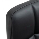 nzmegabuy black PU leather bar stool seat with detailed stitching and padded texture
