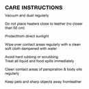nzmegabuy care instructions for black PU leather bar stools, detailing cleaning and maintenance tips.