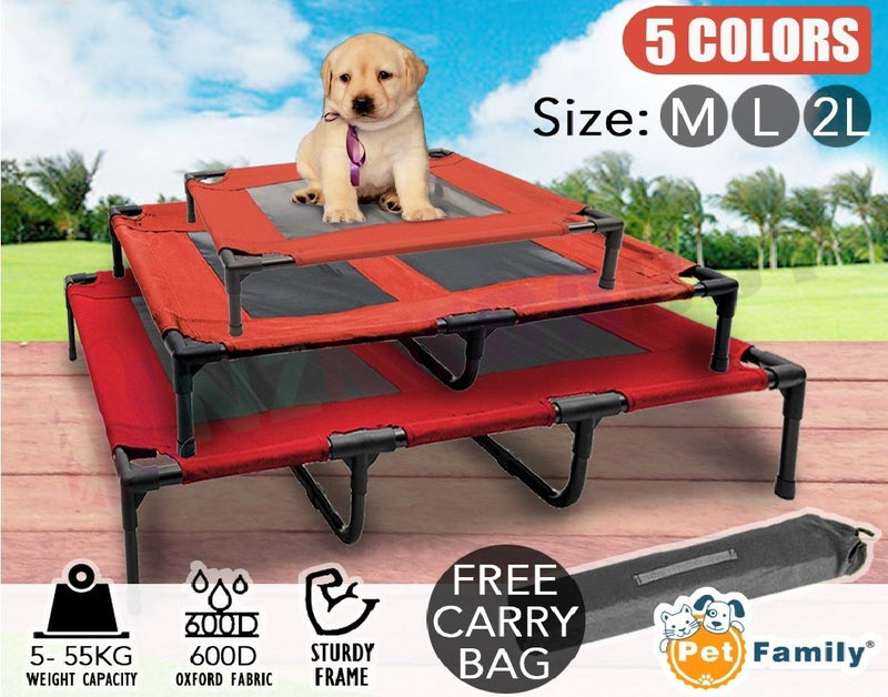 Heavy Duty Pet Dog Bed Trampoline Hammock Canvas * Red *3 Sizes