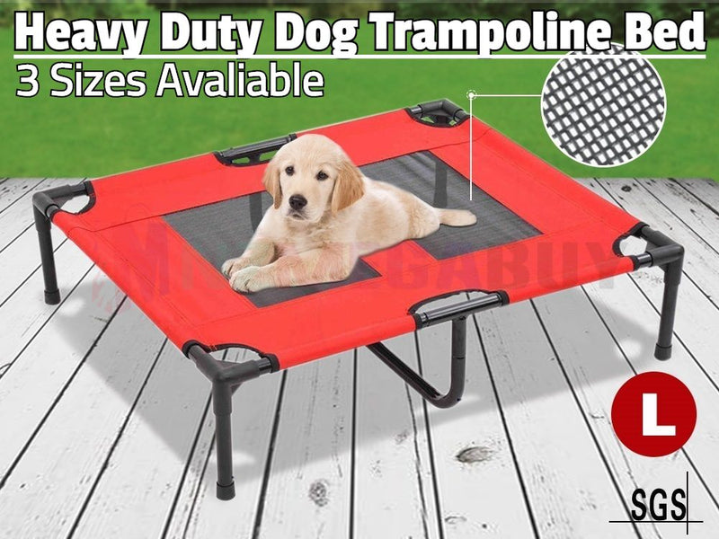 Heavy Duty Pet Dog Bed Trampoline Hammock Canvas * Red *3 Sizes