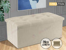 Storage Ottoman, Stable & Sturdy, Foldable Space Saver, Soft Sofa Sponge*Beige