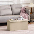 Storage Ottoman, Stable & Sturdy, Foldable Space Saver, Soft Sofa Sponge*Beige